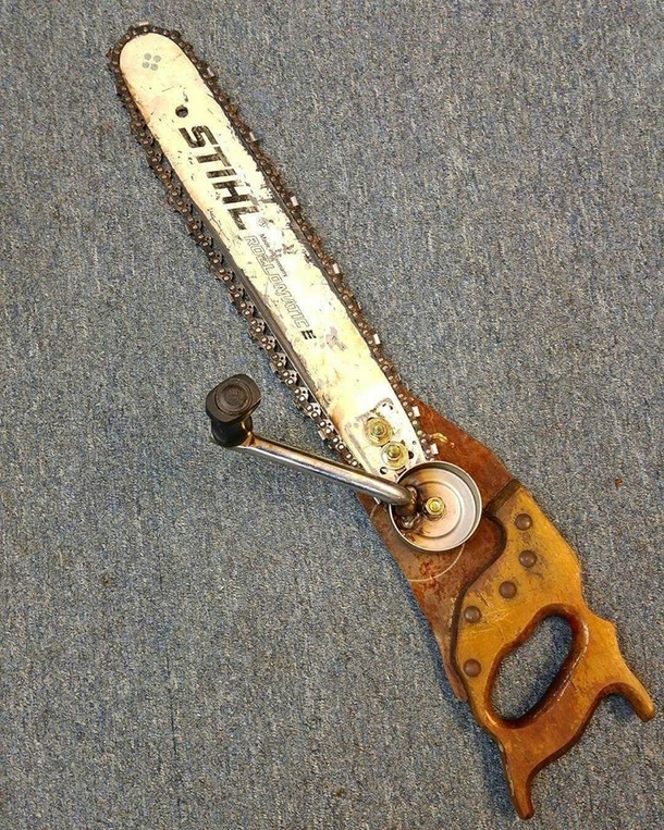 When you cant afford a real chainsaw