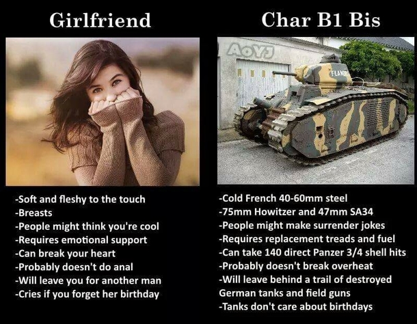 Who needs a Girlfriend when you have a tank