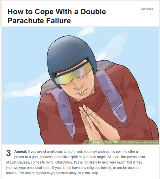 WikiHow helping with double parachute failure