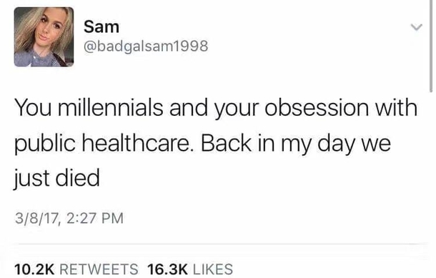 Yeah fuck health care