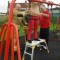 Pic #2 - Adults stuck in playground equipment