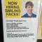 Pic #2 - I added this fake hiring sign and application to my local electronics store