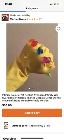  Infinity Gauntlet Replica