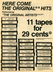  tapes for  cents