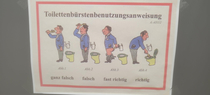Toilettenburstenbenutzungsanweisung