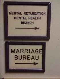  years ago I found this less than subtle commentary about marriage posted to the wall of the courthouse where my buddy got married Still funny