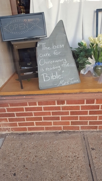A bible store in Kansas has trouble understanding the meaning of this quote