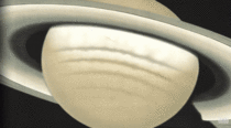 A drawing of Saturn from the s compared to a NASA image from 