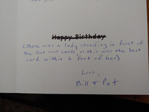 A family member of mine was hospitalised recently and received a get-well-card from friends