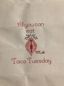 A friend made this neat cross-stitch