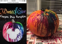 A friend of mine thought she would try coloring a pumpkin