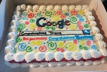 A Google employee quits his job to work for Bing and his coworkers get him a cake