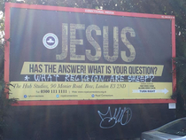 A local billboard in east London