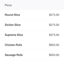 A local pizza place misplaced the decimal points on their prices