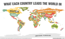 A Map of What Every Single Country Leads the World In
