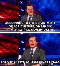 A pizza fact from Stephen Colbert