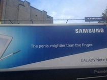 A rather interesting billboard just got put up by Samsung outside my house Malaysia