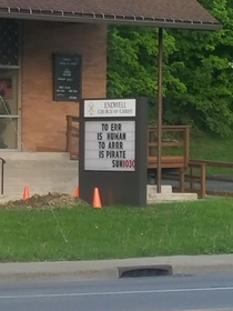 A sign at a local church