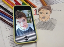 a students attempt to draw himself goes perfectly