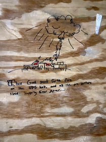 A taste of some of the artwork found inside UPS semi trailers