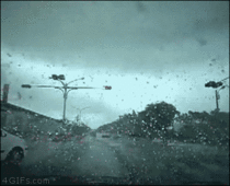 A tornado sweeps away a car