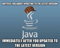 After downloading the update  times I re-introduce Scumbag Java