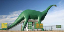 After driving  miles through South Dakota seeing hundreds of road signs for it along the way you arrive in Wall SD home of Wall Drug and a life-sized brontosaurus