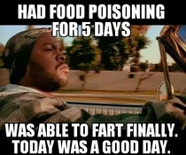 After having food poisoning for the past  days