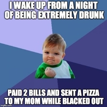 After hearing horror stories of people spending money while drunk I am pretty proud of myself
