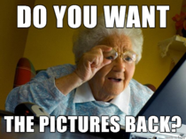 After sending my grandma some photos to her E-mail