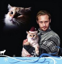 Alexander Skarsgrd and his cat