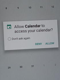 Allow Calendar to access your Calendar