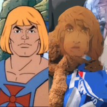 Also tried the Anime filter on Snapchat on my dog and he turned into He-Man