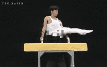 Amazingly flexible gymnast