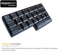 An Amazon keyboard review from a very real user