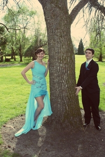 An old prom picture They told me to go touch the tree and face the camera