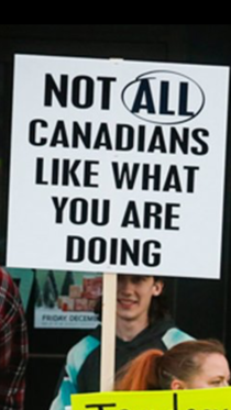 Angry hate-filled sign at Canadian political protest