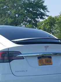 Another perfect license plate for a tesla