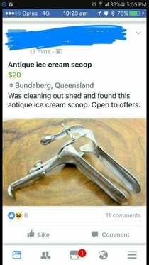 Antique Ice Cream Scoop anyone