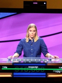 Anyone catch the female Bill Hader on Jeopardy the other night