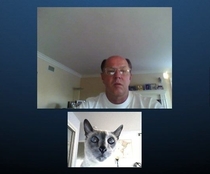 Apparently my dad has been skyping the cat for the last hour