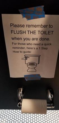 Apparently my workplace has a problem with flushing