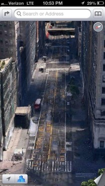Apple maps makes New York look like there was a zombie infestation