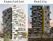 Architects rendering vs what got built