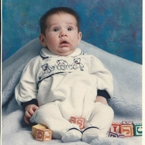 As a baby I slept a lot The photographer had to wake me up constantly for a decent picture