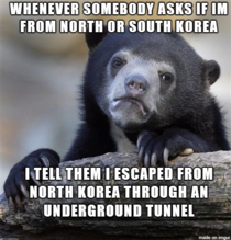 As a South Korean living in America I Get asked this a lot Sometimes I like to fuck with people