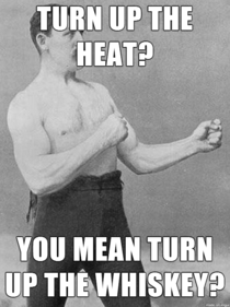 As the cold snap hits Overly Manly Man