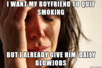 As the girlfriend of a smoker