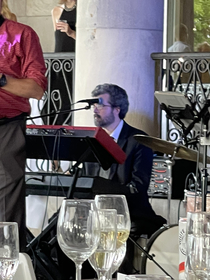 Attended a wedding today and the band at the reception had George Lucas playing keyboards