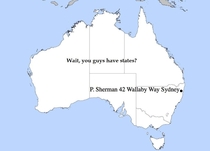 Australia as labeled by an American 
